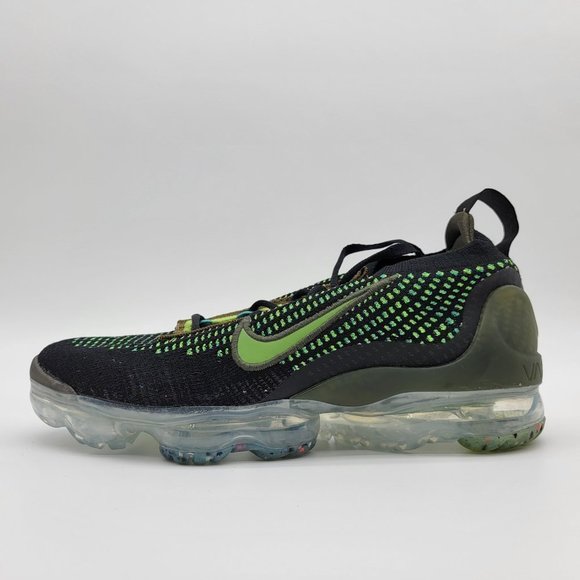 NEW Nike Air Vapormax 2021 Flyknit Black Green Shoes Sneakers